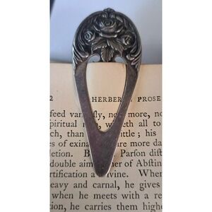 Kirk & Son Sterling Silver Floral Flower Bookmark